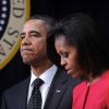 Michelle et Barack Obama, Einsenhower Building à Washington, le 21 novembre 2011.