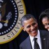 Michelle et Barack Obama, un couple très complice, Einsenhower Building à Washington, le 21 novembre 2011.