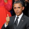 Barack Obama n'en veut visiblement pas à sa femme Michelle, Einsenhower Building à Washington, le 21 novembre 2011.