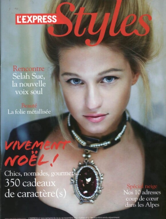 Selah Sue en couverture de L'Express Styles, en kiosques le 23 novembre 2011.