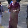 Charlie Sheen, le 14 novembre 2011 à Los Angeles, sur le tournage du film A Glimpse Inside the Mind of Charlie Swann III, avec la ravissante Katheryn Wimmick