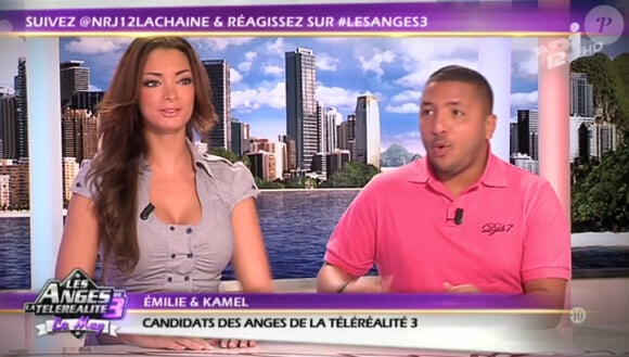 Emilie et Kamel dans les Anges de la télé-réalité - Le Mag, lundi 28 novembre 2011, sur NRJ 12