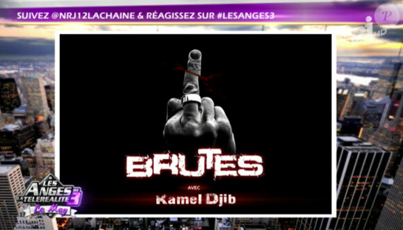 L'affiche du premier film de Kamel dans les Anges de la télé-réalité - Le Mag, lundi 28 novembre 2011, sur NRJ 12