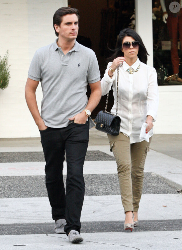 Kourtney Kardashian et Scott, en novembre 2011 à Los Ahgeles.