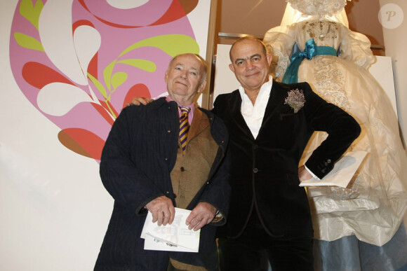 François Lesage et Christian Lacroix le 7 novembre 2007 aux Arts Décoratifs