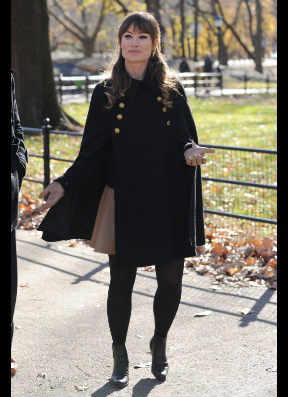Olivia Wilde tourne The longest week, à New York le 1er décembre 2011.