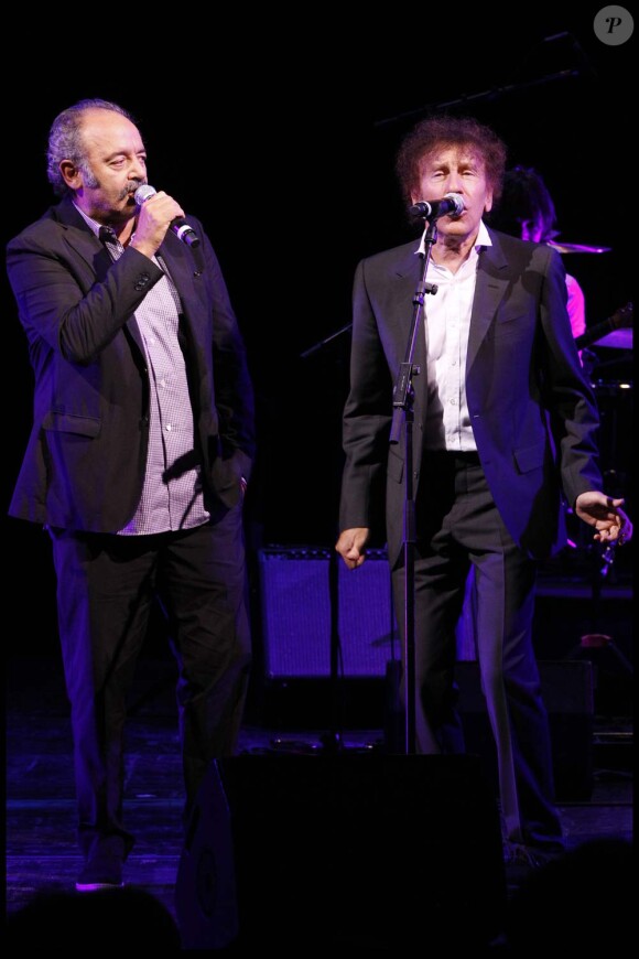 Louis Chedid et Alain Souchon à Paris, le 21 septembre 2011.