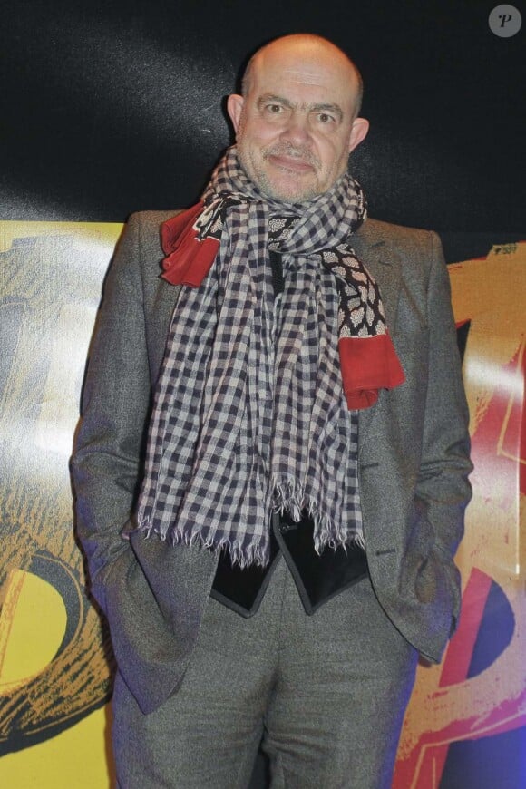Christian Lacroix au lancement de la collection Andy Warhol de la Monnaie de Paris, au Centre Georges Pompidou à Paris, le 8 décembre 2011.