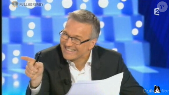 Laurent Ruquier sur le plateau d'On n'est pas couché, le samedi 10 décembre 2011.