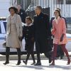 Le président Obama et les trois femmes de sa vie à Washington, le 11 décembre 2011.