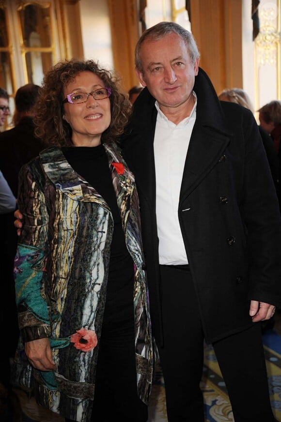 Mireille Dumas et Yann Queffélec à Paris, le 12 décembre 2011.