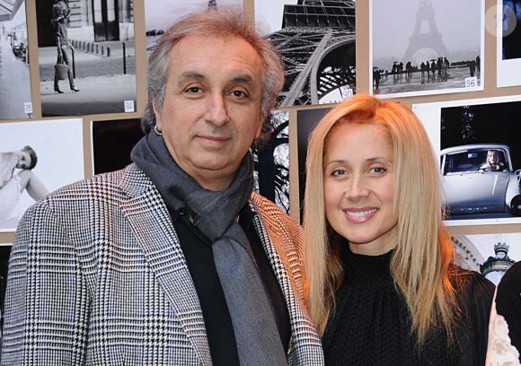 Lara Fabian et Gérard Pullicino pour la remise du Prix de l'hôtel de Sers, à Paris, le 14 décembre 2011.