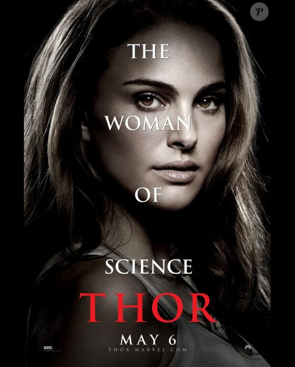 Natalie Portman sur une affiche de Thor.