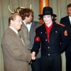 Václav Havel et Michael Jackson à Prague, septembre 1996.