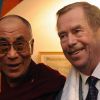Václav Havel et le Dalai Lama, à Prague, décembre 2008.