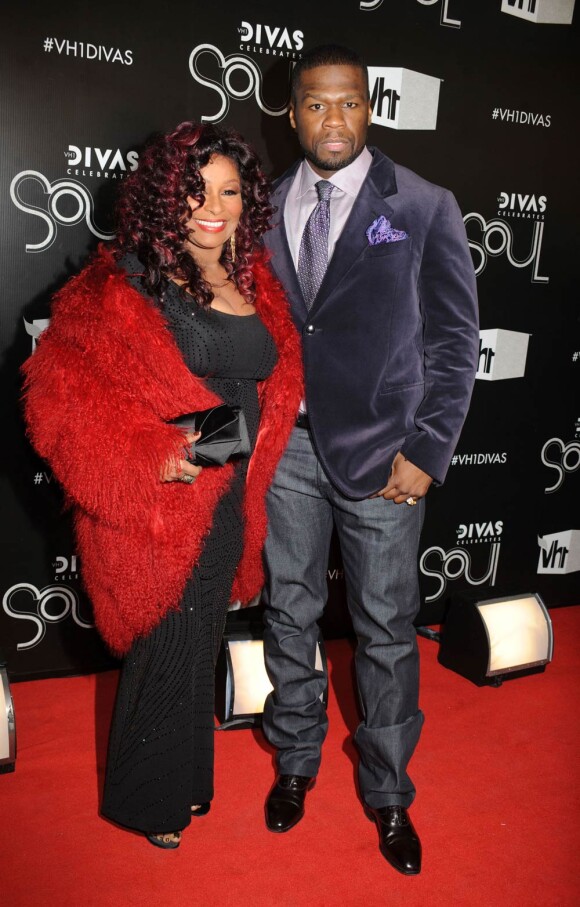 Chaka Khan et 50 Cent lors de la soirée VH1's Divas Celebrates Soul, à New York, le 18 décembre 2011.