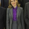Letizia d'Espagne assistait au côté du roi Juan Carlos, de la reine Sofia et du prince Felipe à l'audience du Conseil du Patrimoine National, au palais de la Zarzuela, le 20 décembre 2011.