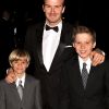 David Beckham et ses fils Brooklyn et Romeo