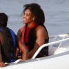 Serena Williams ravie après sa sortie en mer à Miami le 25 décembre 2011