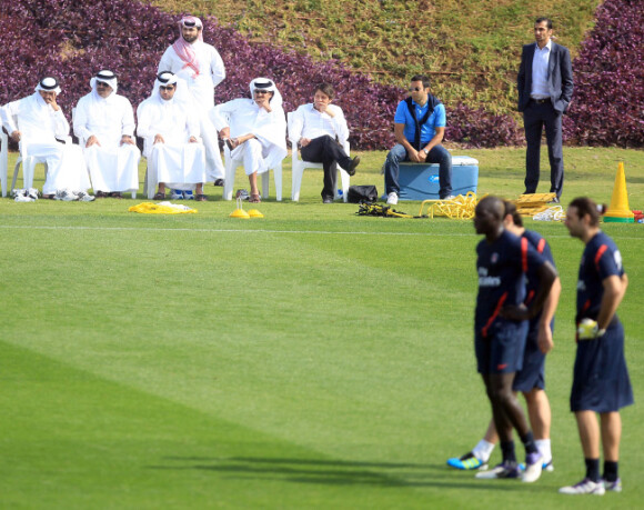 Le PSG à l'entraînement le 3 janvier 2012 à Dubaï
