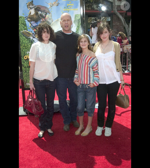 Les filles de Bruce Willis, avec leur père, en 2006 à Los Angeles