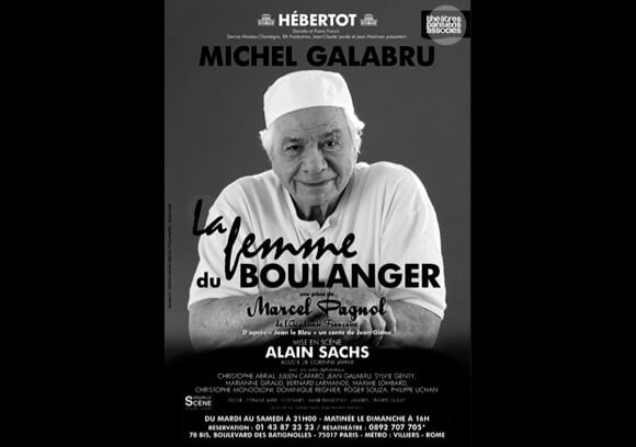 Michel Galabru dans La Femme du boulanger, au théâtre Hébertot à Paris, à partir du 10 janvier 2011.