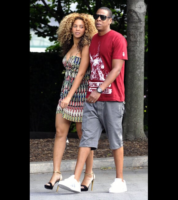 Beyoncé Knowles et Jay-Z à New York le 16 juillet 2011