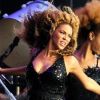 Beyoncé Knowles en plein show au festival de Balado Park en Grande-Bretagne le 9 juillet 2011