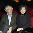 Marié-José Nat et son époux lors de la générale de la pièce  Rose , à  La Pépinière Théâtre , le 10 janvier 2012.