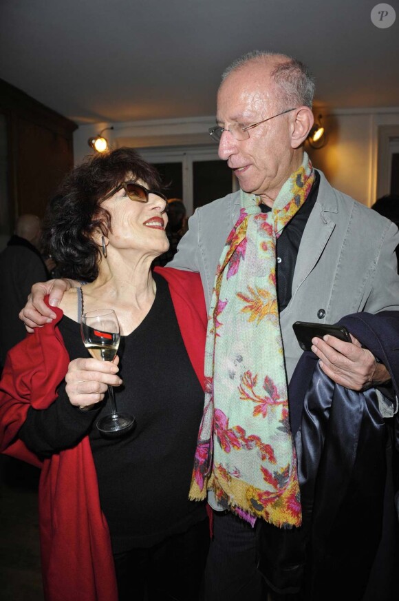 Judith Magre et l'auteur de la pièce Martin Sherman lors de la générale de la pièce Rose, à La Pépinière Théâtre, le 10 janvier 2012.