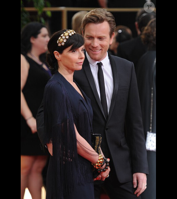 Ewan McGregor et sa femme Eve Mavraski aux Golden Globes, le 15 janvier 2012 à Los Angeles.