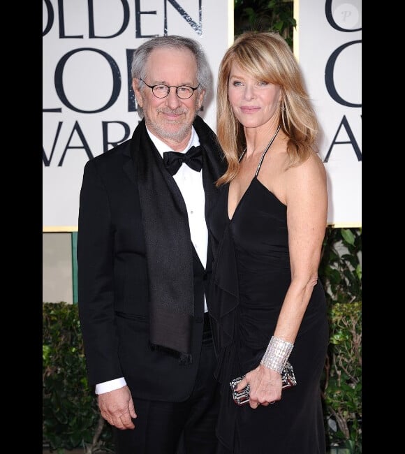 Steven Spielberg et sa femme Kate Capshaw aux Golden Globes, le 15 janvier 2012 à Los Angeles.