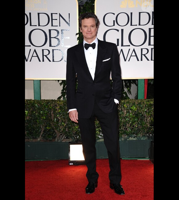 Colin Firth aux Golden Globes, le 15 janvier 2012 à Los Angeles.