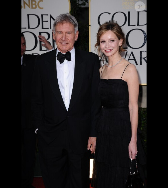 Harrison Ford et Calista Flockhart aux Golden Globes, le 15 janvier 2012 à Los Angeles.