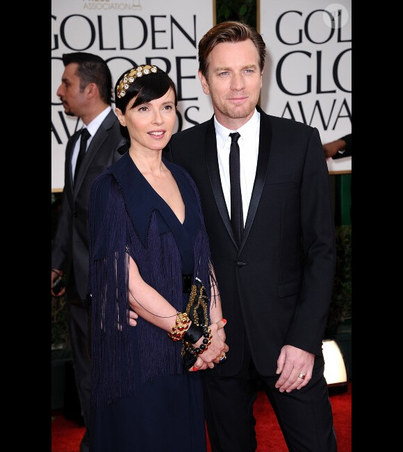 Ewan McGregor et sa femme Eve Mavrakis aux Golden Globes, le 15 janvier 2012 à Los Angeles.