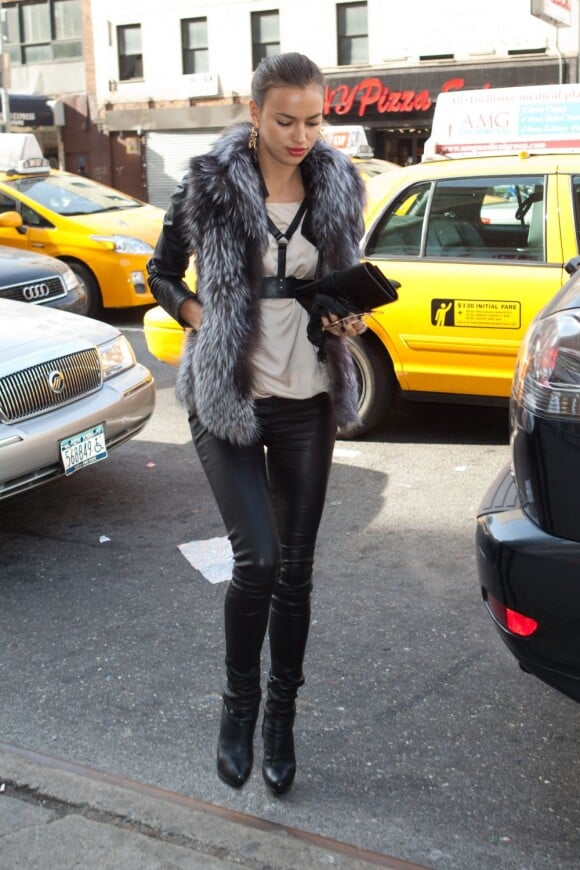 Irina Shayk se rend au Madison Square Garden à New York, le 16 janvier 2012.