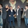 Richard Anconina, Bruno Solo, Max Boublil et Enrico Macias à la première de La Vérité si je mens 3 au Kinepolis de Lomme dans le nord de la France le 16 janvier 2012 
