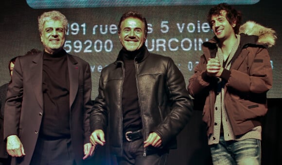 Enrico Macias, José Garcia et Max Boublil à la première de La Vérité si je mens 3 au Kinepolis de Lomme dans le nord de la France le 16 janvier 2012 