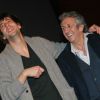 Max Boublil et Richard Anconina à la première de La Vérité si je mens 3 au Kinepolis de Lomme dans le nord de la France le 16 janvier 2012 