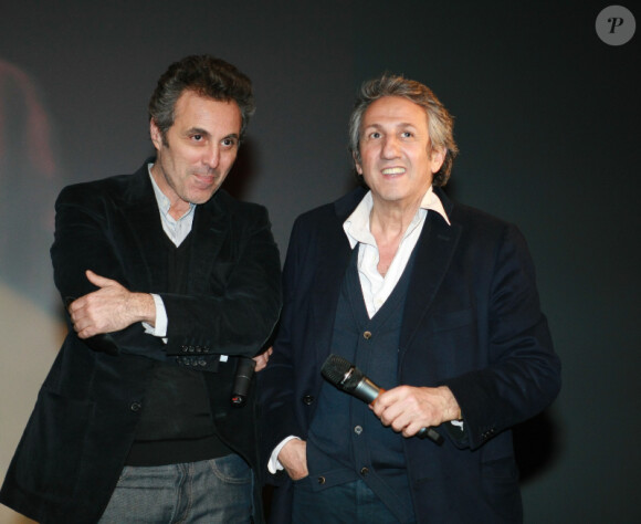 Gilbert Melki et Richard Anconina à la première de La Vérité si je mens 3 au Kinepolis de Lomme dans le nord de la France le 16 janvier 2012 