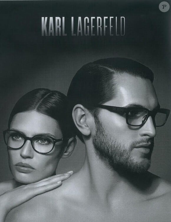 Bianca Balti pose pour Karl Lagerfeld Eyewear printemps-été 2012.