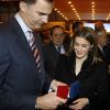 A Madrid, le prince Felipe et la princesse Letizia d'Espagne inauguraient le 18 janvier 2012, Salon international dédié au tourisme.