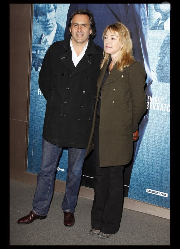 Emmanuel Chain et son épouse Valérie lors de la première de La Taupe à l'UGC Normandie à Paris le 20 janvier 2012
 