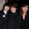 Chantal Thomass, Yaguel Didier et Anne Vogt-Bordure lors de la soirée Galette Tiffany pour les reines du Meurice, à l'hôtel Meurice, le 10 janvier 2012