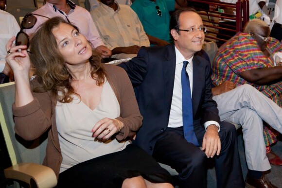 Valérie Trierweiler et François Hollande à Cayenne, le 16 novembre 2011.