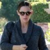 Jennifer Garner, enceinte, sort de chez elle à Los Angeles, le 26 janvier 2012