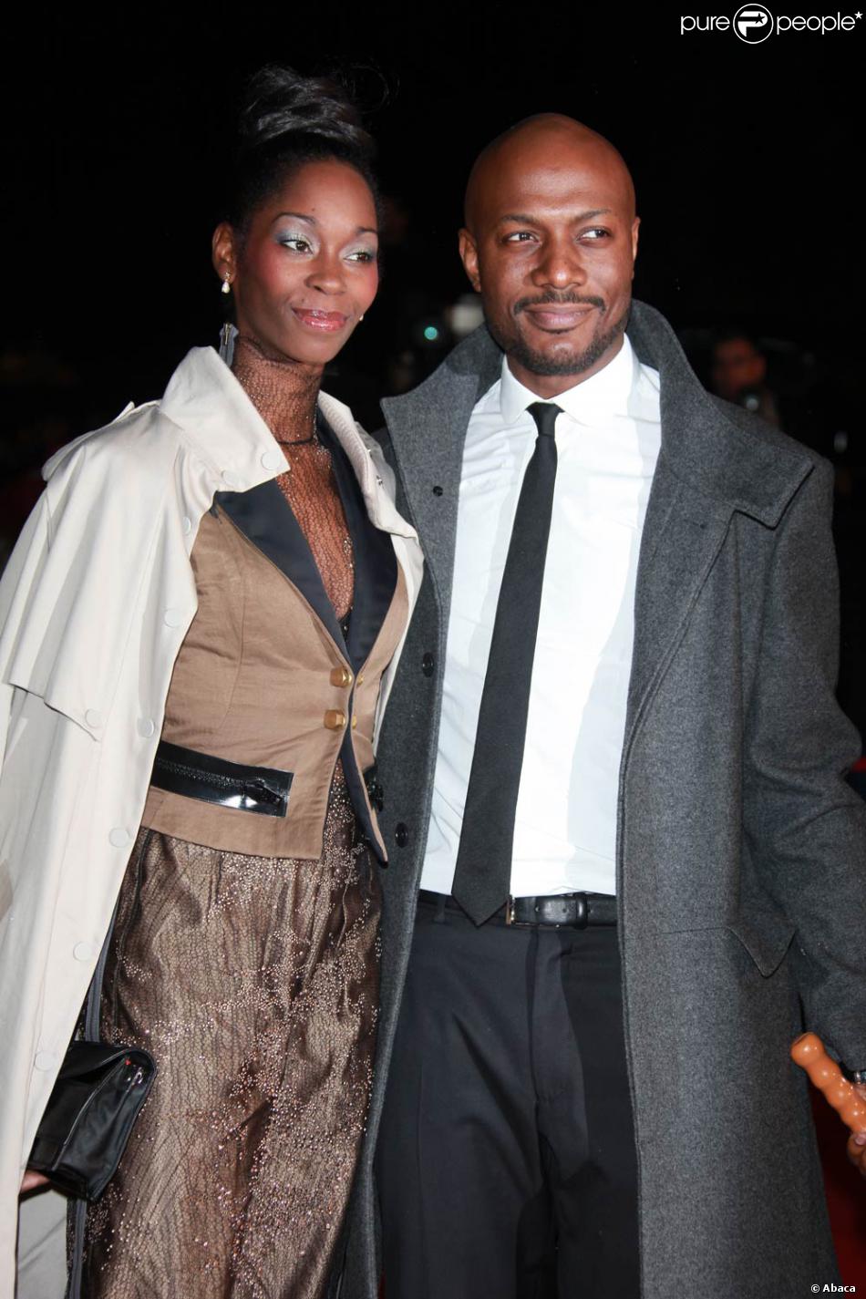 harry roselmack et sa femme chrislaine sur le tapis rouge de la 13e edition des nrj music awards au palais des festivals de cannes le 28 janvier 2012 purepeople