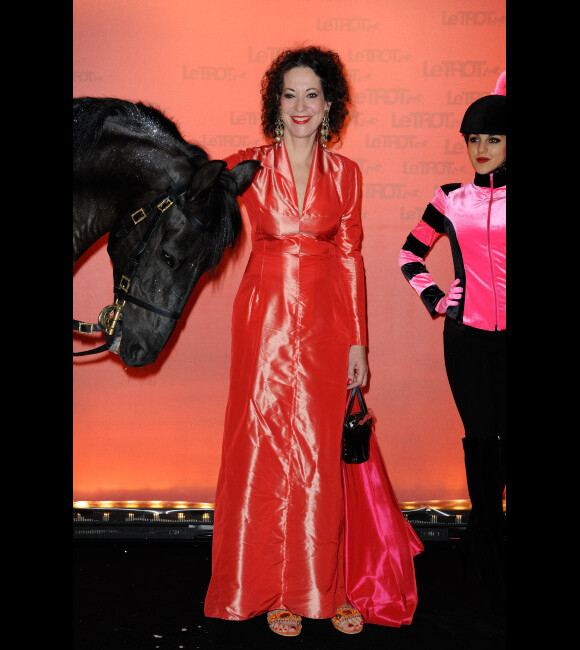 Yolande de la Bigne lors du dîner de gala du Prix d'Amérique Marionnaud 2012, le 28 janvier 2012 à Paris