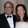 Professeur David Khayat et sa femme lors de la soirée de gala au château de Versailles, au profit de  l'association AVEC (Association pour la vie espoir contre le cancer), le  30 janvier 2012