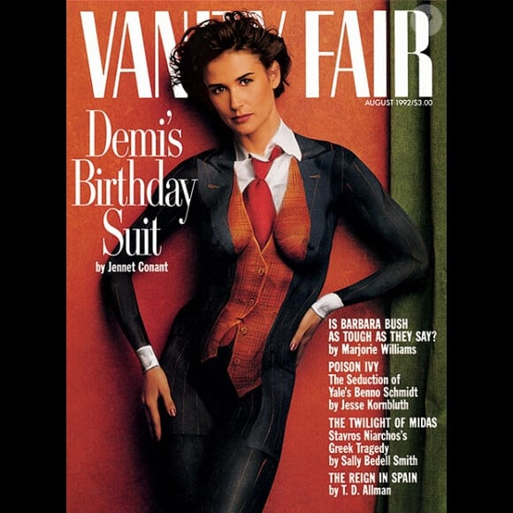 Demi Moore en couverture de Vanity Fair en 1992.